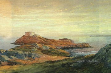  Trost Pintura - Paisaje de Fort Dumpling Jamestown William Trost Richards Beach